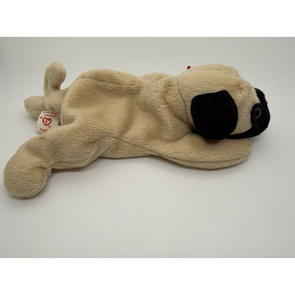 TY Beanie Babies Collection Pugsly Beanie Baby Pug Dog 1996 New No Tags - Picture 8 of 9